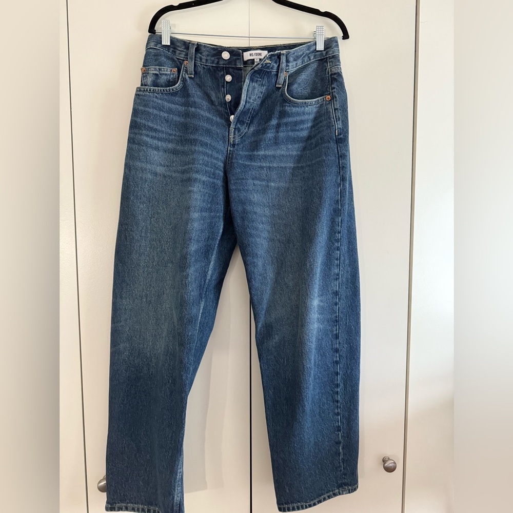Re/done low rise loose jeans